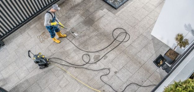 Vinyl Deck By Pressure Washing