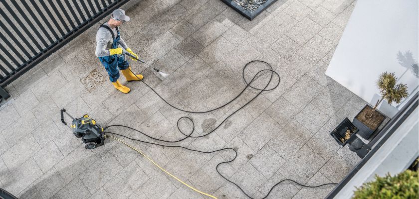 Vinyl Deck By Pressure Washing